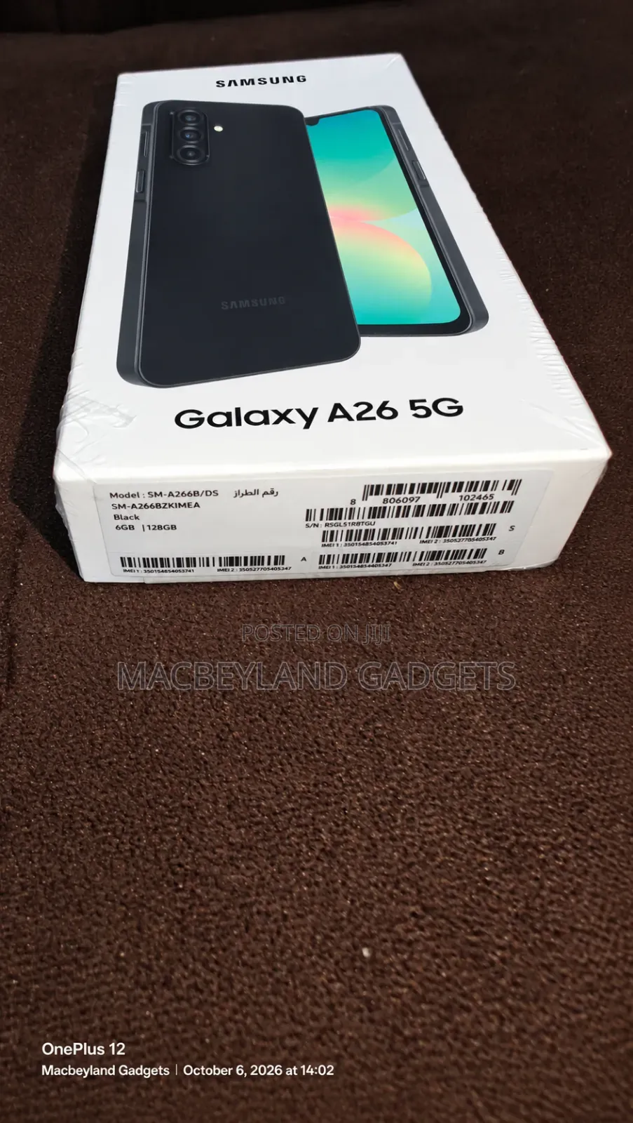 New Samsung Galaxy A26 128 GB Black