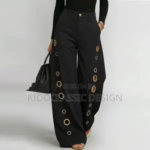 Womens Black Hips Ankle Ring Jeans