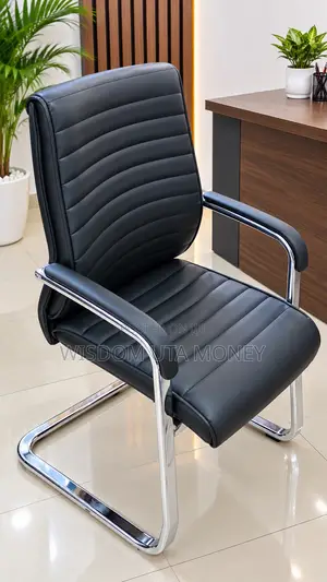 Luxury Executive Visitor Chair With Chrome Cantilever Frame.