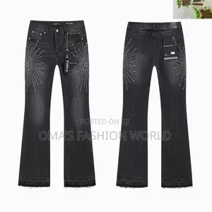 Fresh Jeans, Fresh Drip! High-Quality Purple Brand Baggy Jeans
