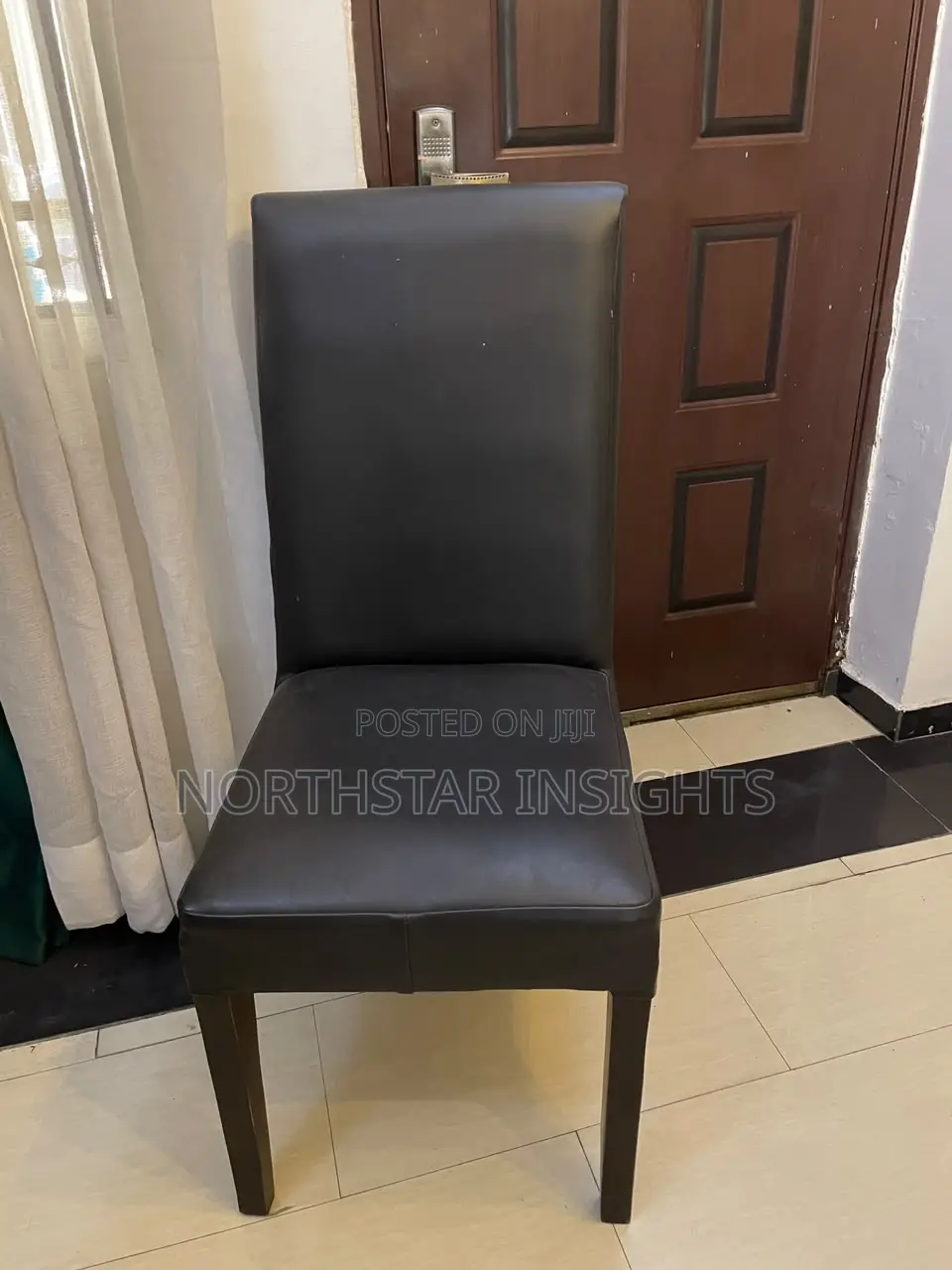 Black Leather Dining Chair