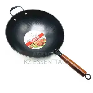 32/34cm Stainless Steel Honeycomb Wok