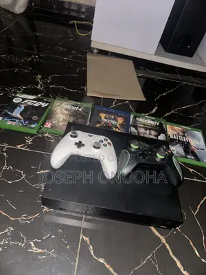 Xbox One X With 2 Wired Controllers and 5 Games
