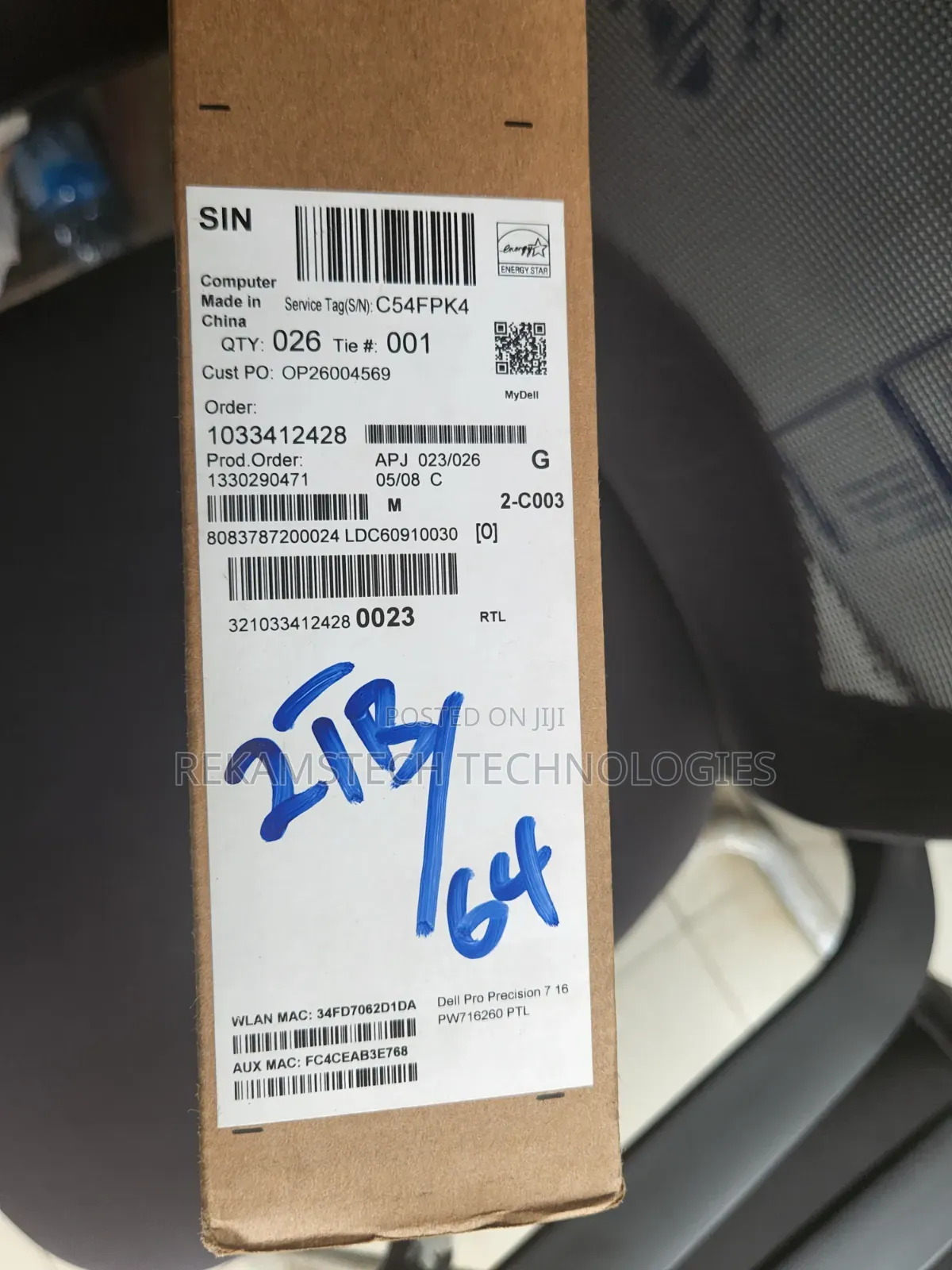 New Laptop Dell Pro Max 16 64GB Intel SSD 2T