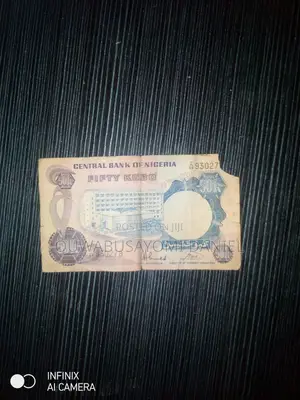 Original Nigerian 50 Kobo Note for Collectors. Central Bank Of