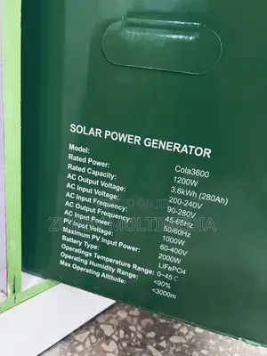 Cola 3600 Solar Power Generator