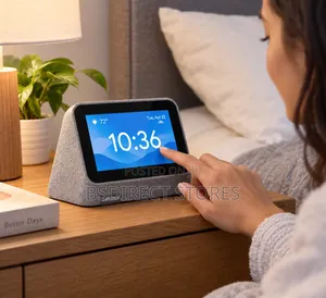 Lenovo Grey Smart Touchscreen Clock 2 With Google Assistant