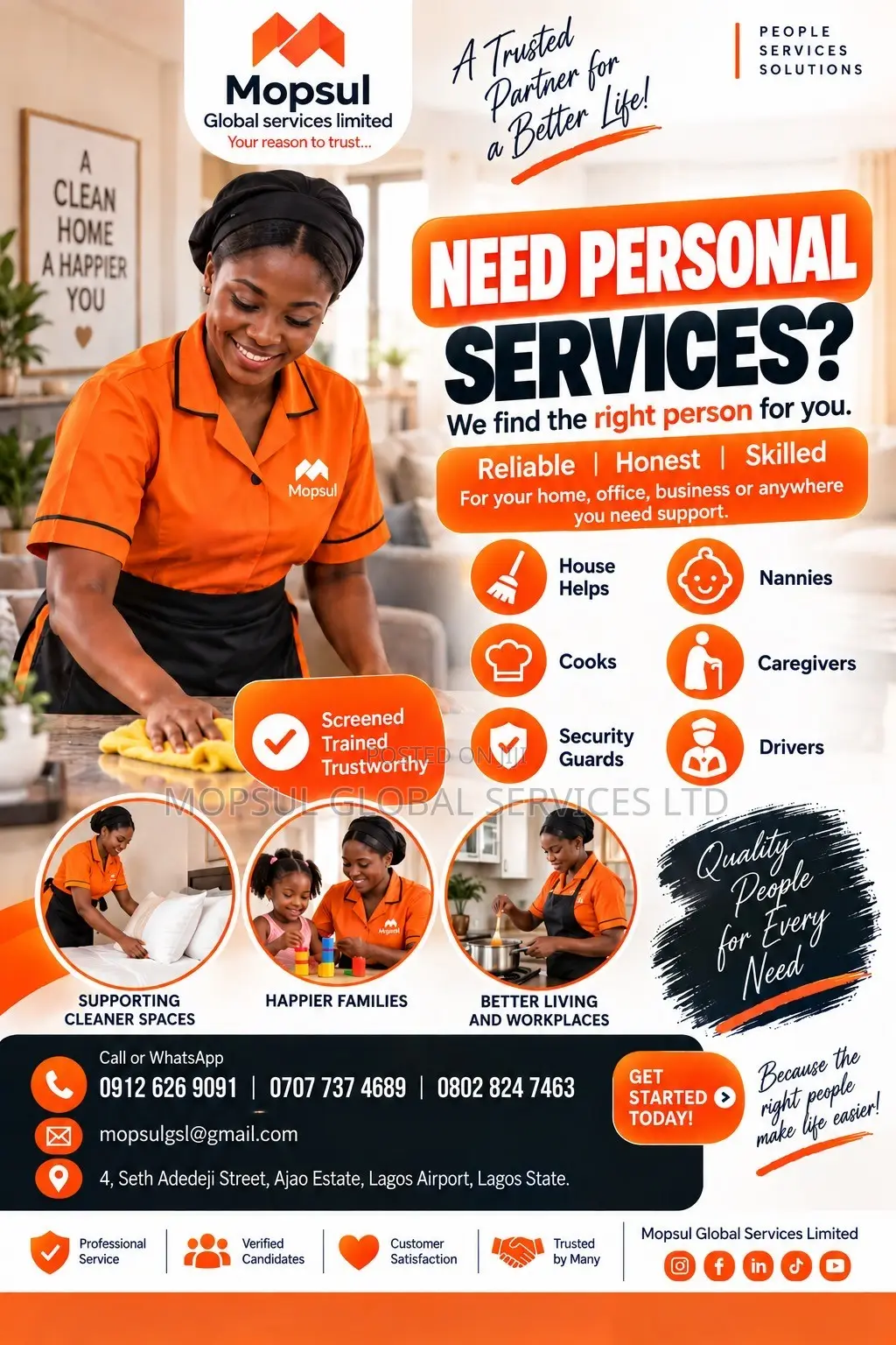 Housekeeper Available for Work