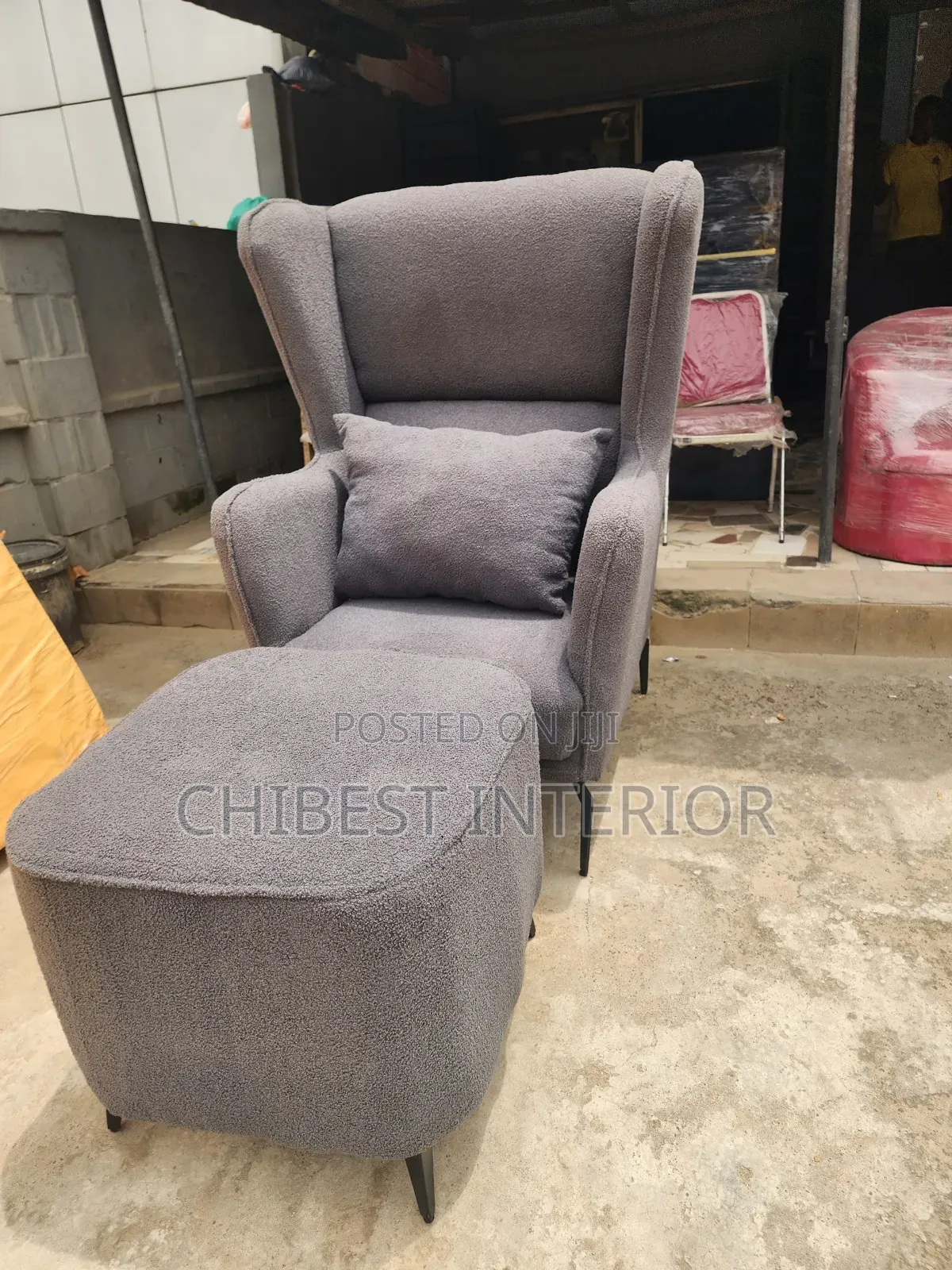 Luxury Single Grey Sofa Couch