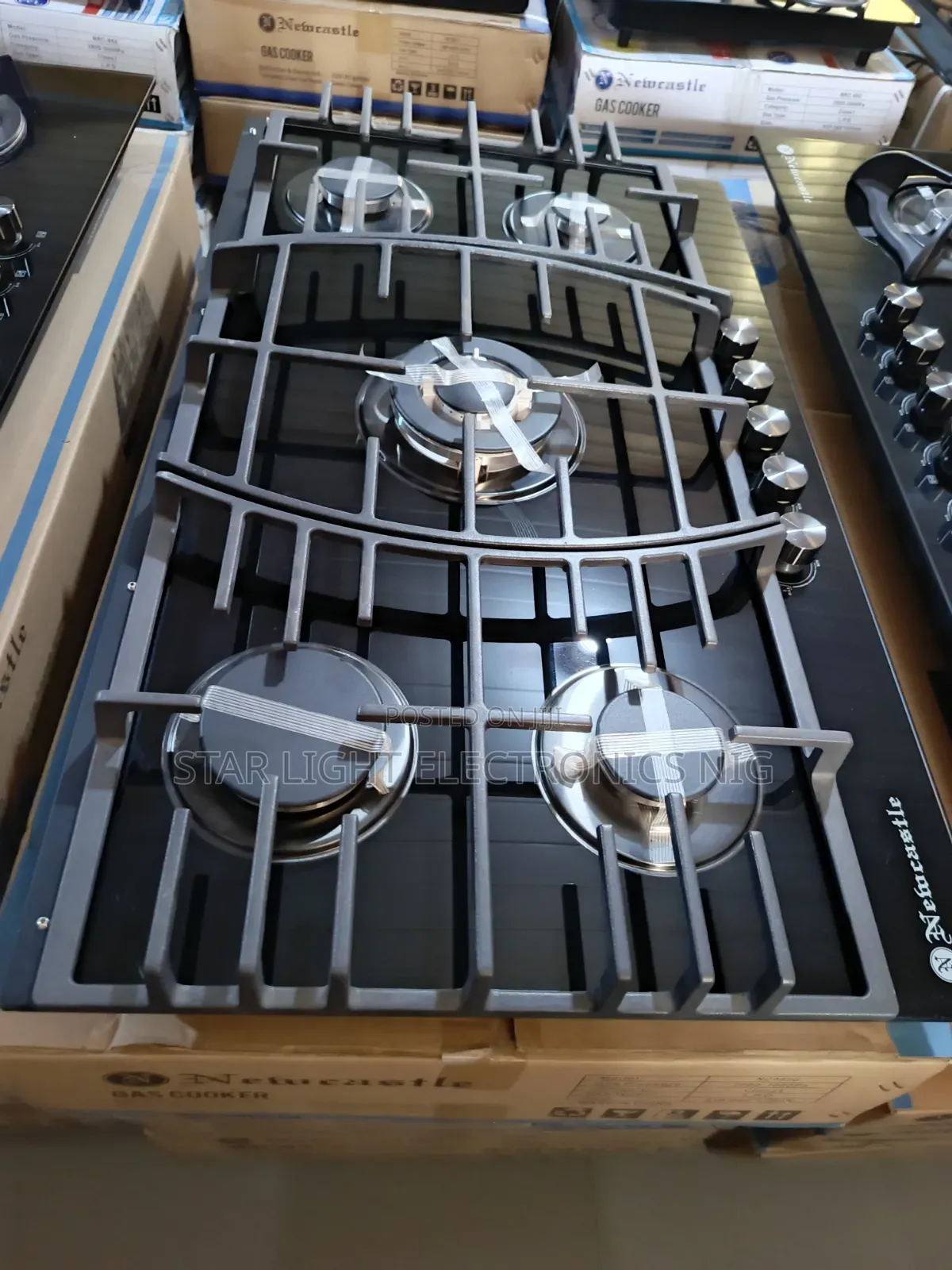 Gas Hob 5 Burners Glass Top