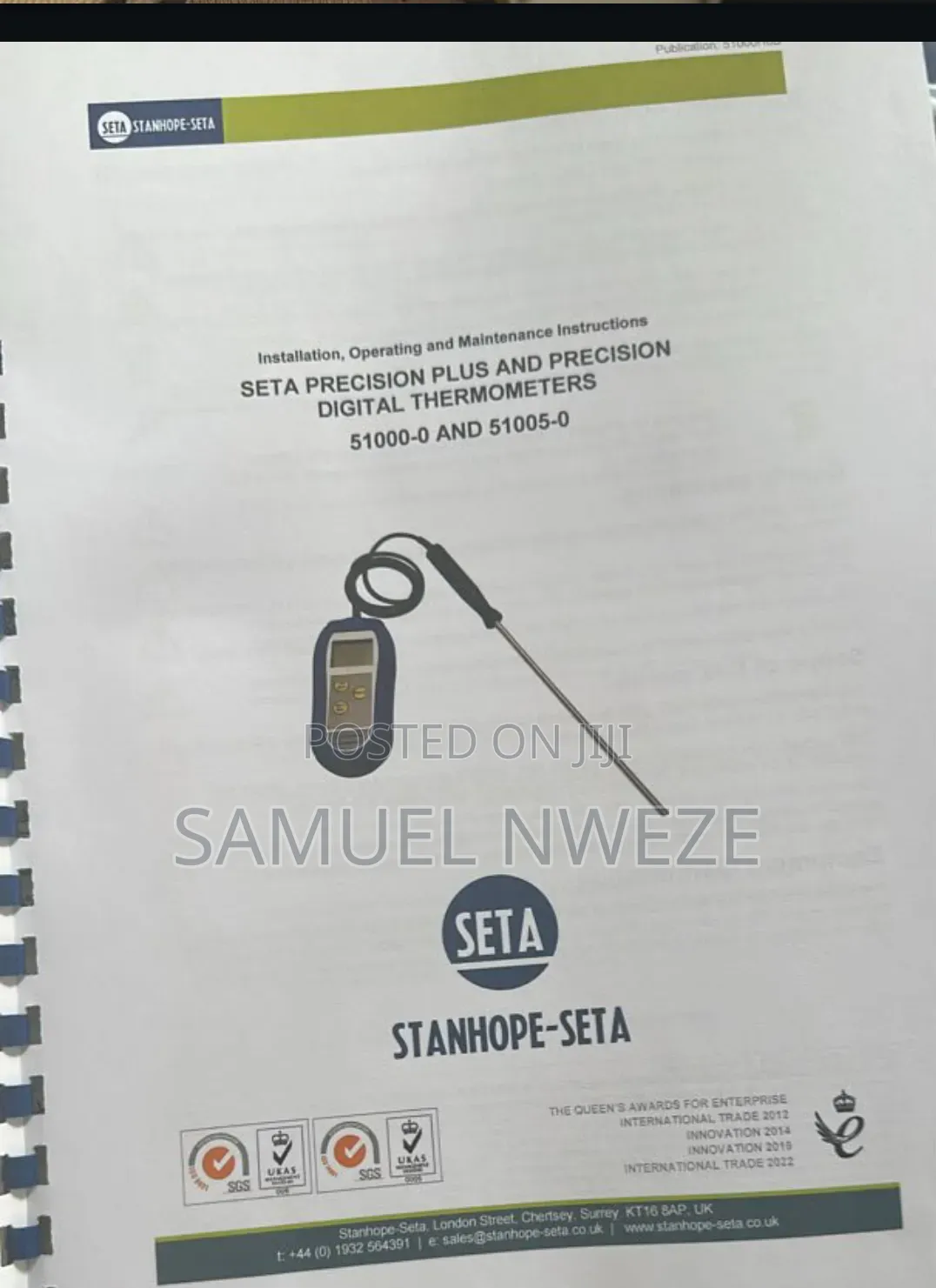 Stanhope-Seta Precision Digital Thermomete