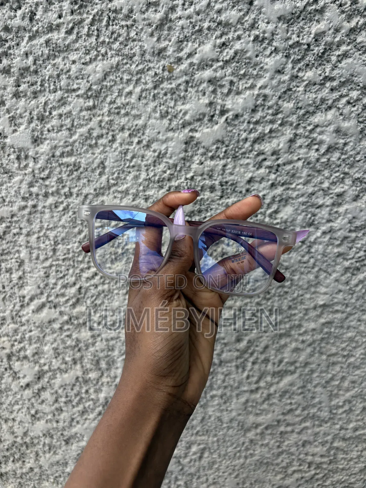 Clear Framed Bluelight Glasses With Wooden Temples