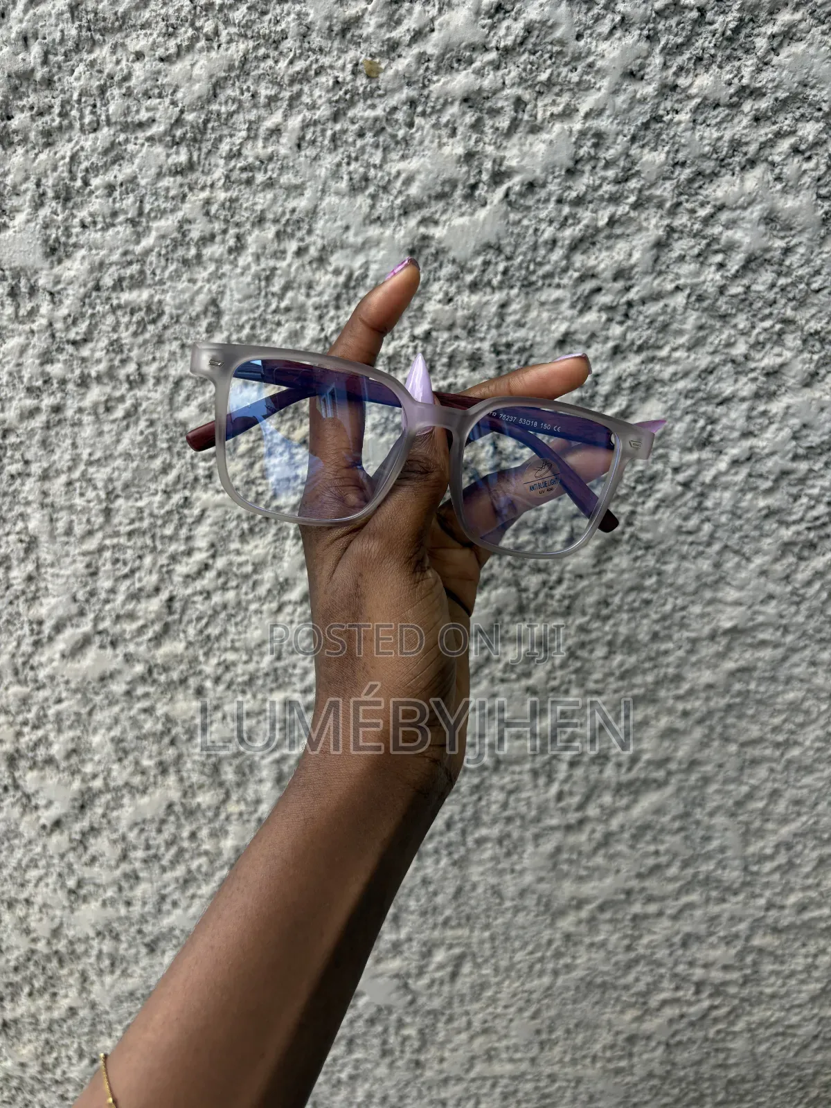 Clear Framed Bluelight Glasses With Wooden Temples