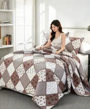 Cotellia Moonstar Brown Embroidery Bedspread Super King Size