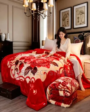 Moonstar London RED King Blanket Double Sided Extra Thick
