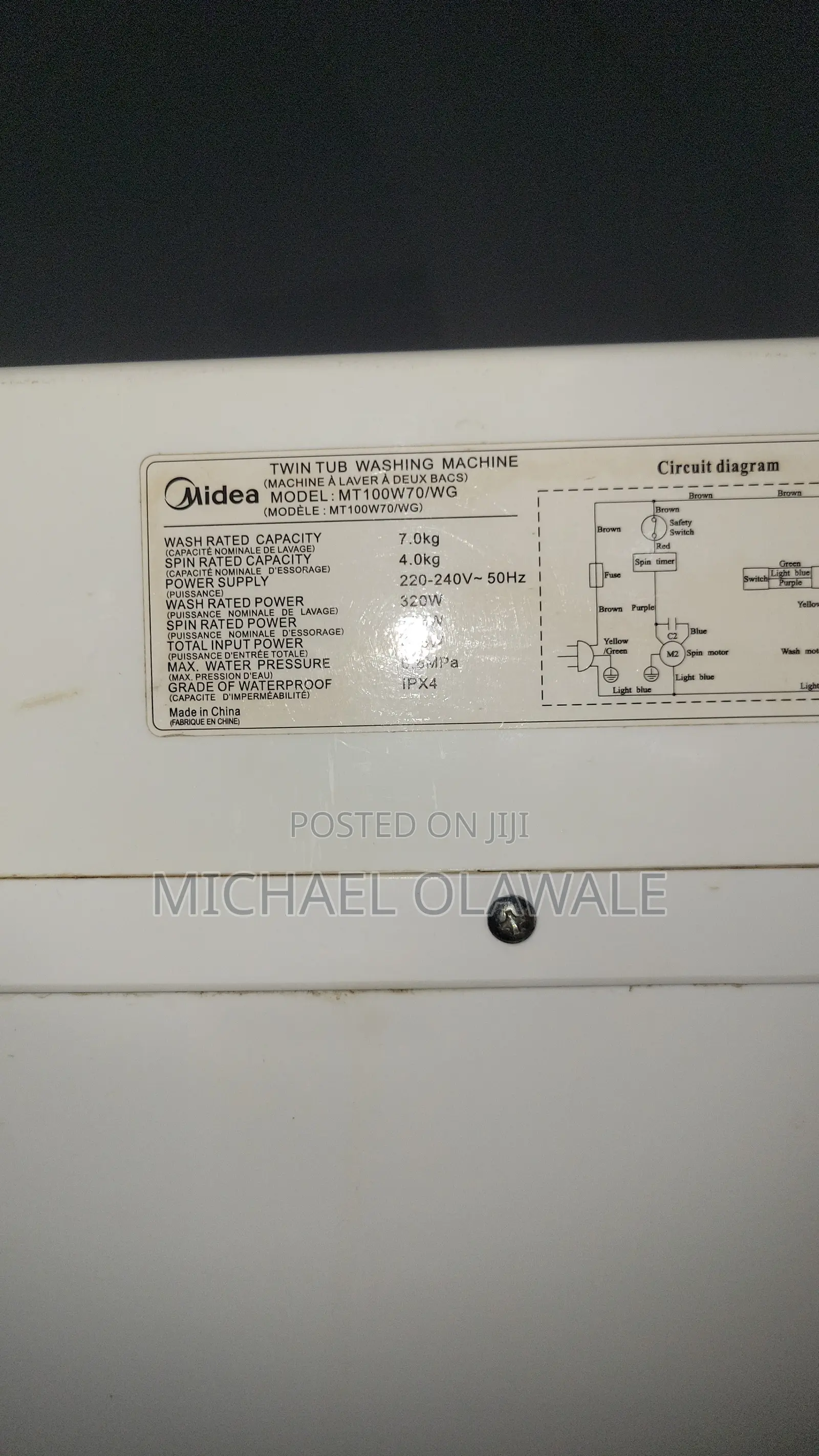 Midea 7kg Washing Machine