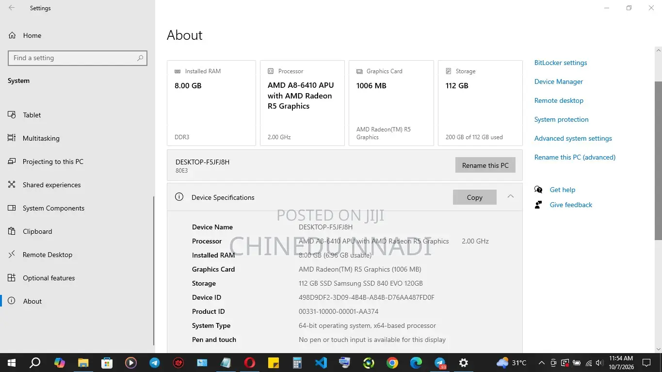 Laptop Lenovo A8 8GB AMD A8 SSD 128GB