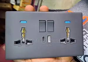 Double Water Socket Black Body With USB
