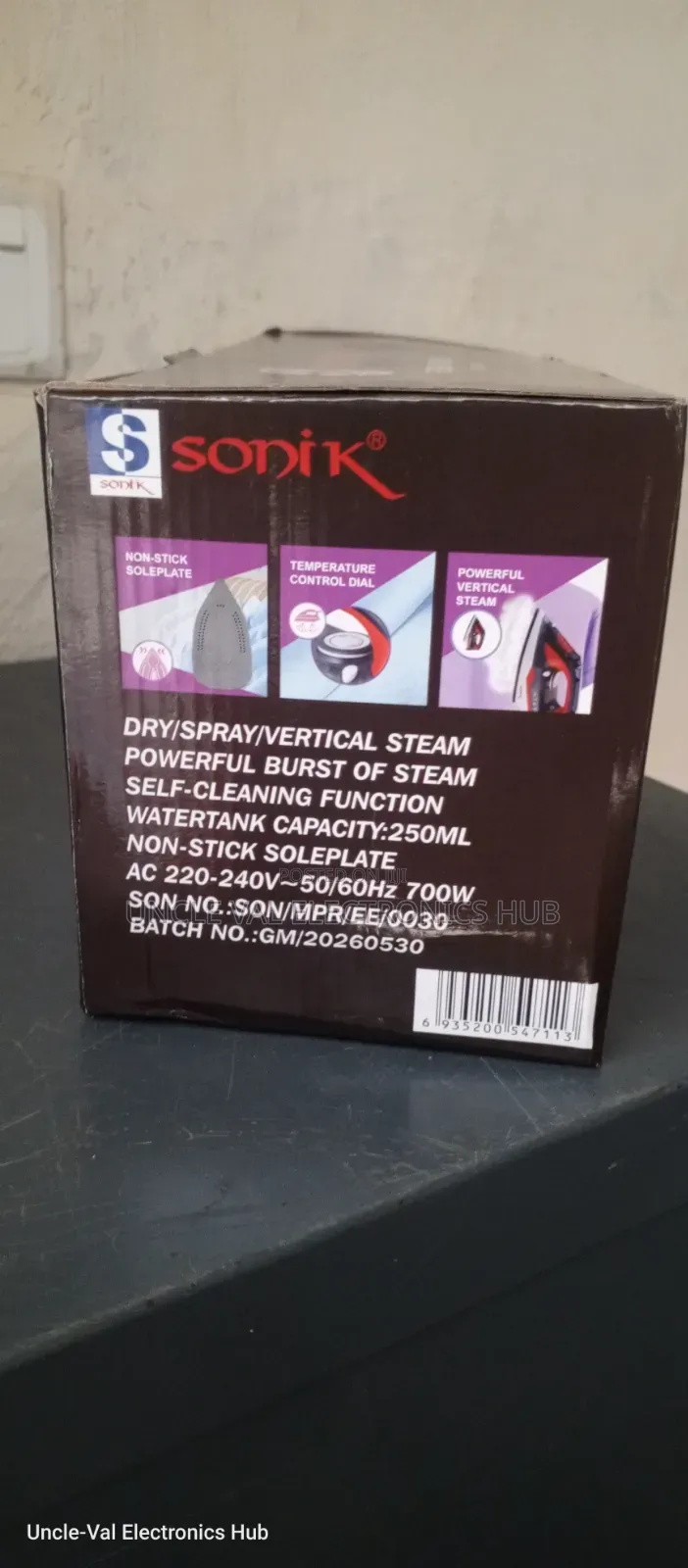 Sonik Inverter Steam Pressing Iron 700W