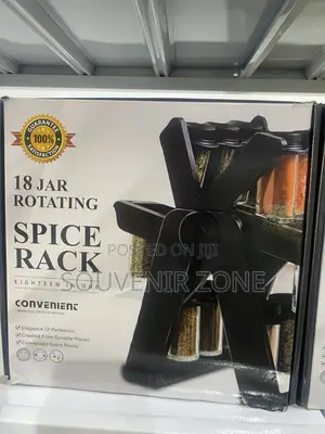 18 Jars Rotating Spice Rack
