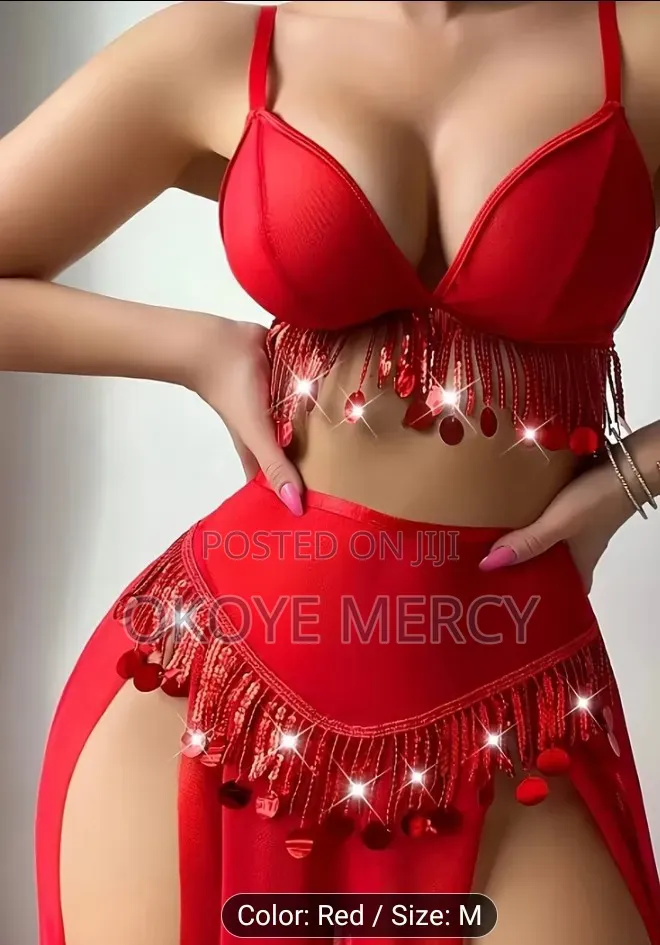 Waist Strap Bra With Sequins and Tassels,