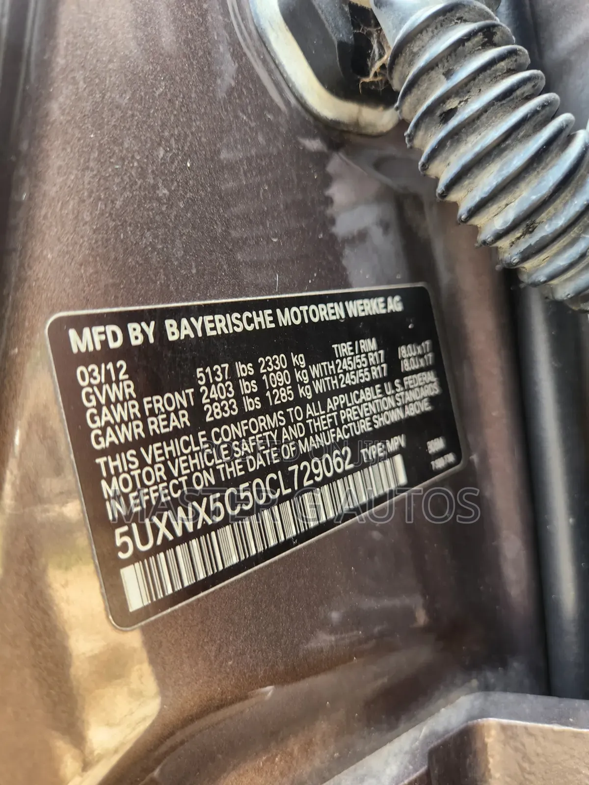 BMW X3 2012 Brown