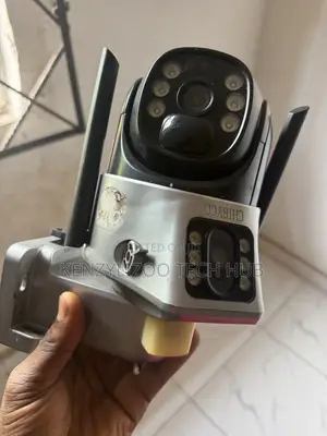 Solar Security Camera Black - With Double Camera