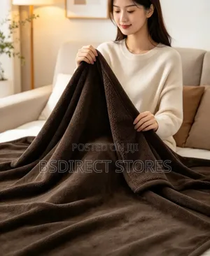 Bedsure Brown Fleece Bedspread King Fluffy Flannel Blanket