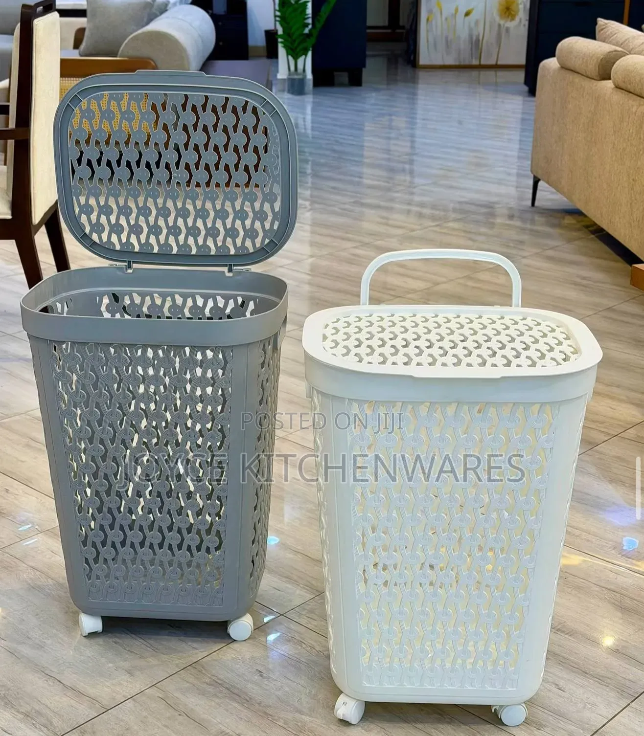 Large Plastic Laundry Basket With Cover