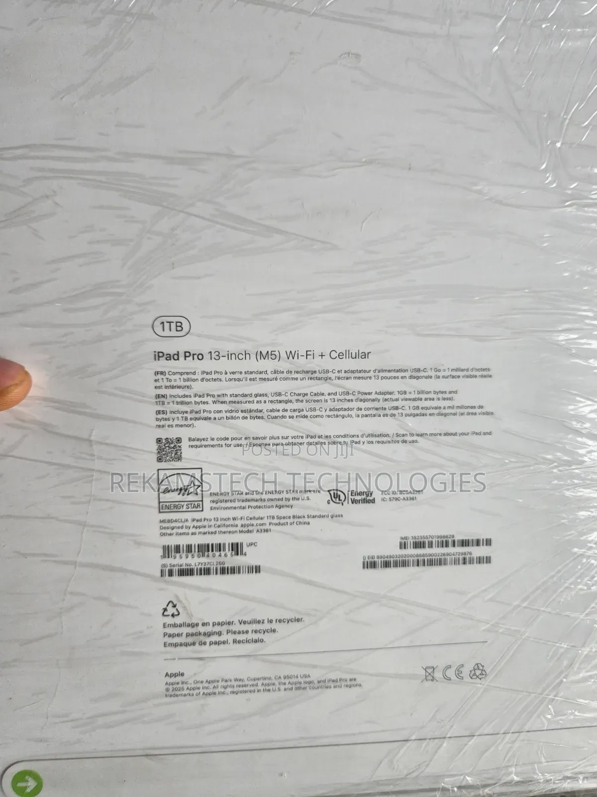New Apple iPad Pro 13 (2025) 1 TB