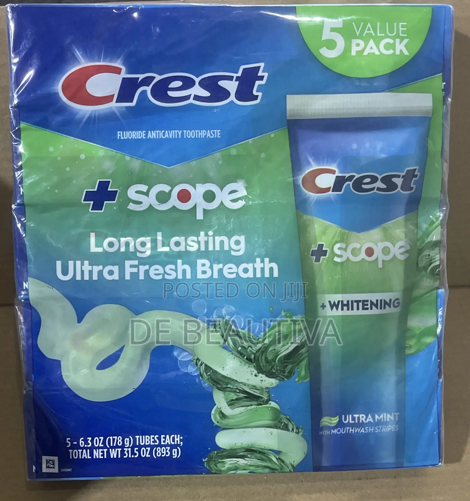 Crest Complete Plus Scope Long Lasting Ultra Fresh Breath 5 Value Pack