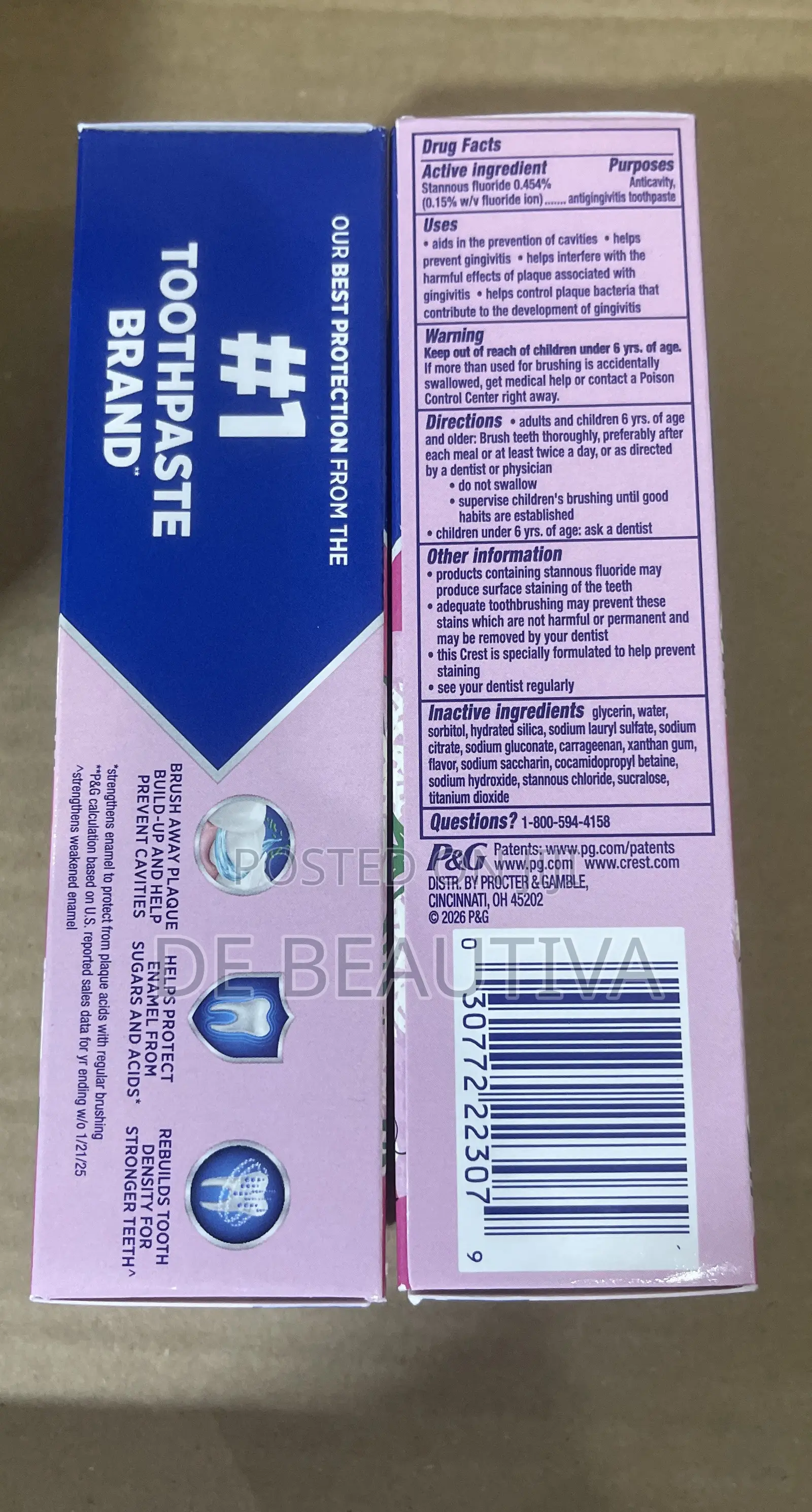 Crest Snowberry Anticavity and Antigingivitis Fluoride Toothpaste