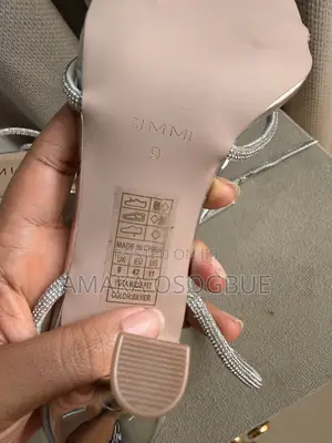 Simmi London Silver Embellished Sandals