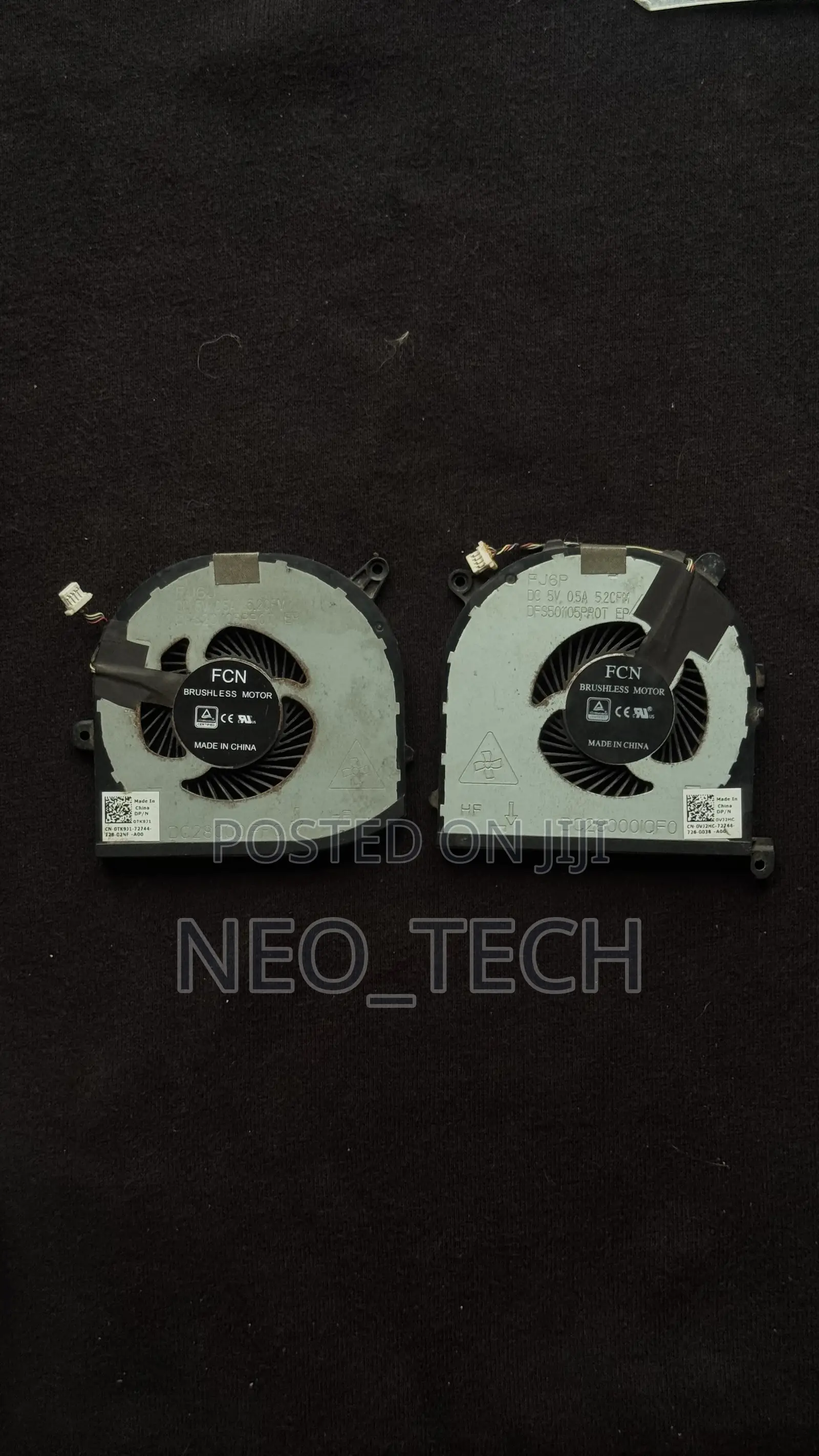 Original Dell XPS 15 Cooling Fan Pair – CPU + GPU | XPS 9570 / 7590