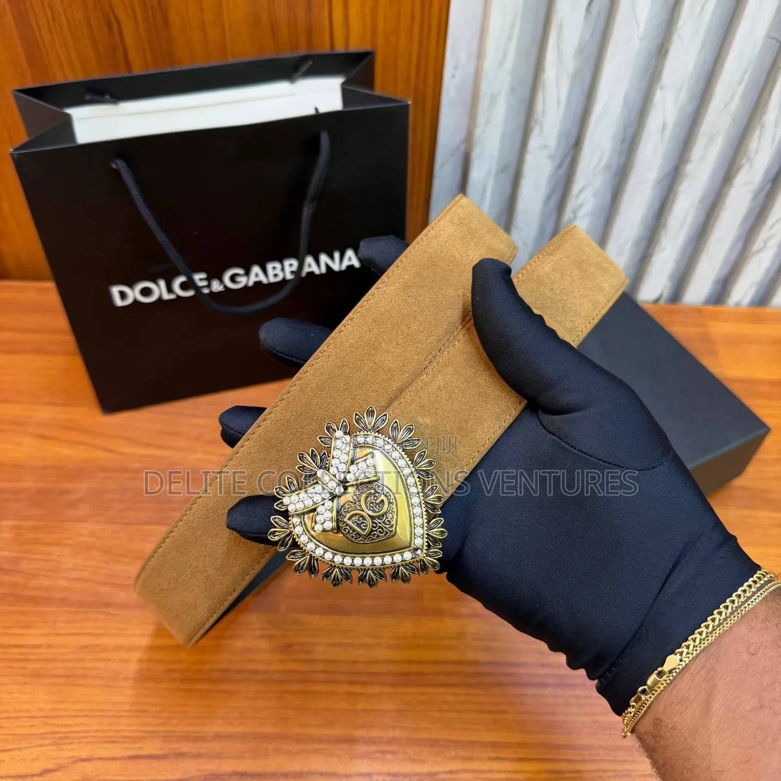 Luxury Update D&G Luxury Suede Devotion Belt.