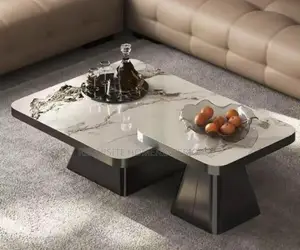 Dual-Tier Tempered Glass Coffee Table