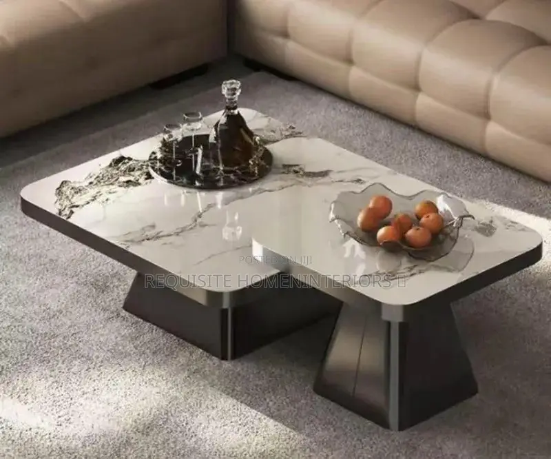 Dual-Tier Tempered Glass Coffee Table