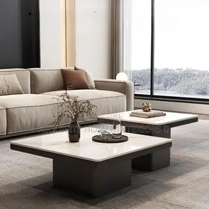 Dual-Tier Tempered Glass Coffee Table