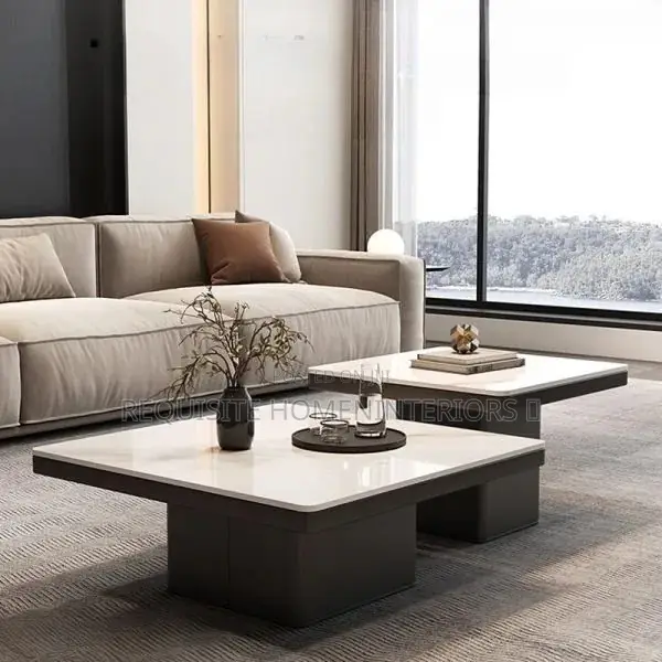 Dual-Tier Tempered Glass Coffee Table