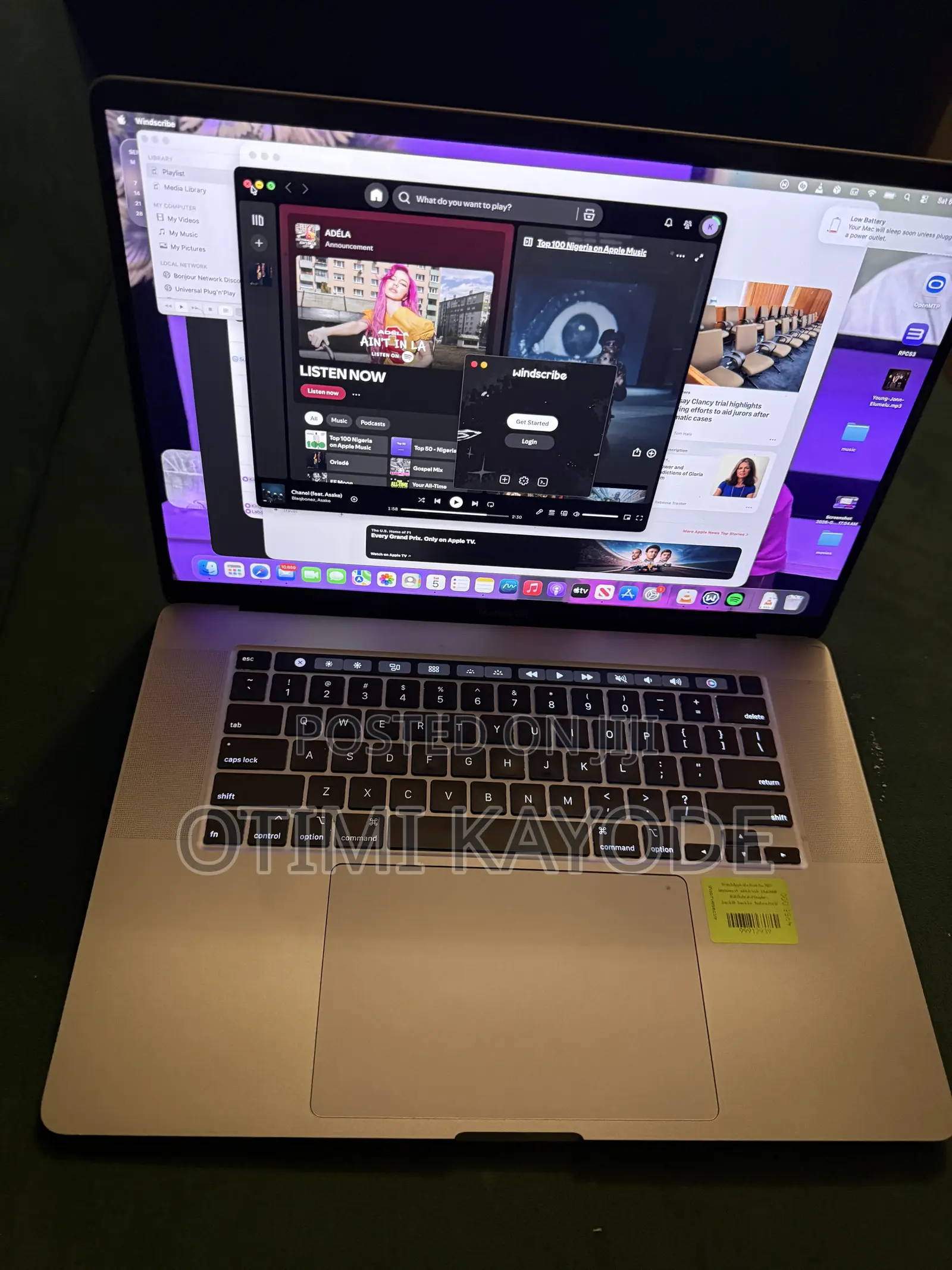 Laptop Apple MacBook Pro 2019 32GB Intel Core i9 SSD 512GB