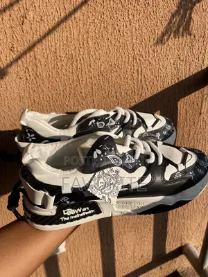 Black & White Stylish Sneakers | Unisex Casual Shoes