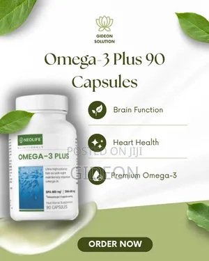 Omega-3 Plus - 90 Capsules (Single) for Brain, Joints and Healthy Eyes