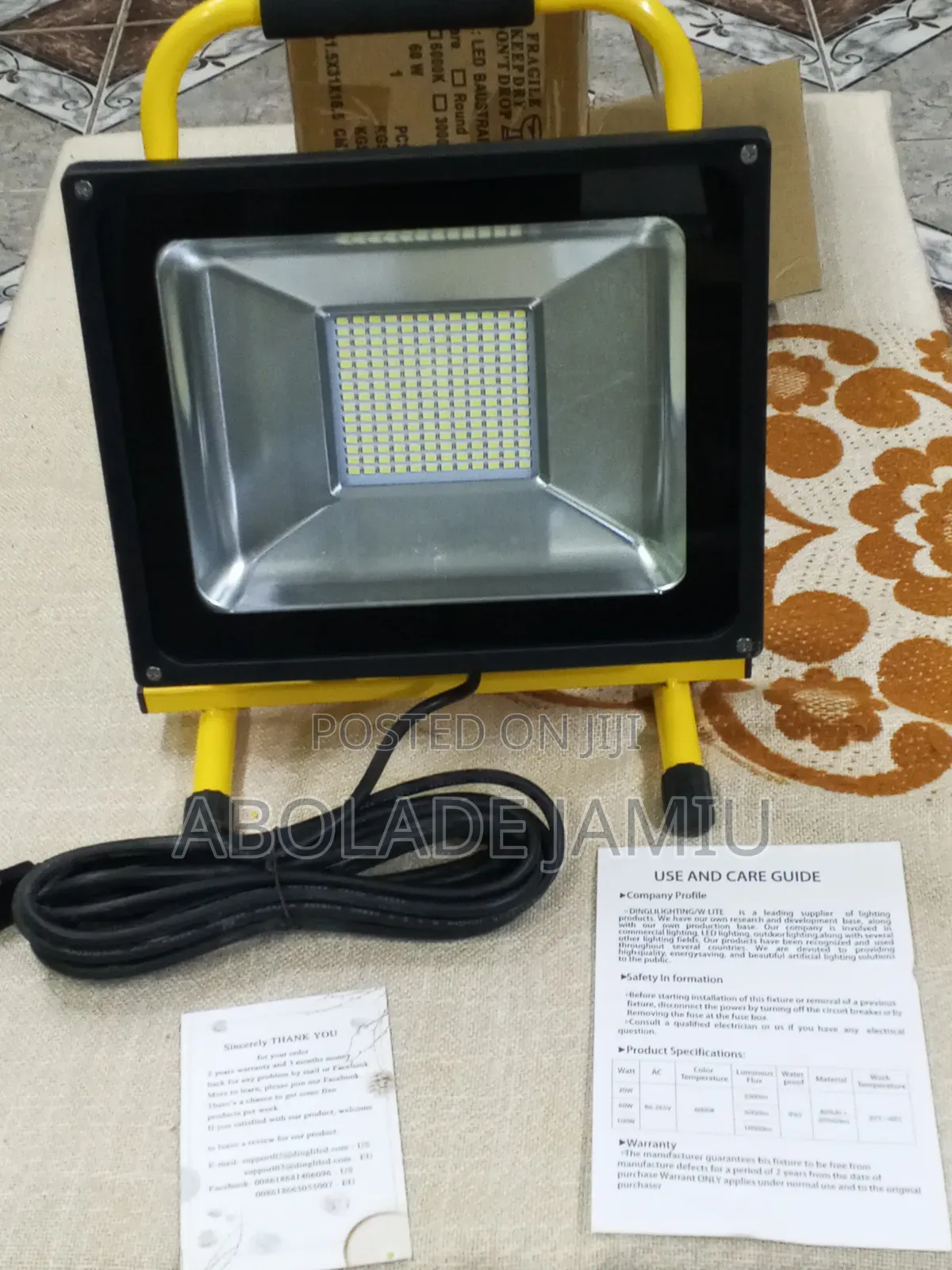 4800 Lumens 6,000K Cool White LED Work Light