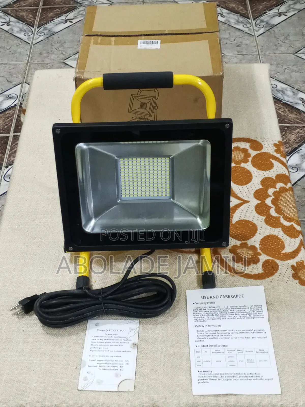 4800 Lumens 6,000K Cool White LED Work Light