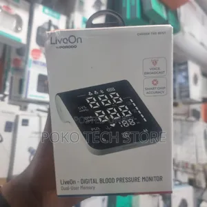Porodo LiveOn Digital Blood Pressure Monitor (Dual-User Memory)