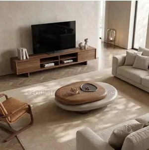 Dual-Layer Pebble Coffee Table