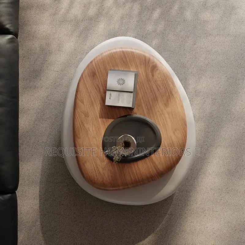 Dual-Layer Pebble Coffee Table