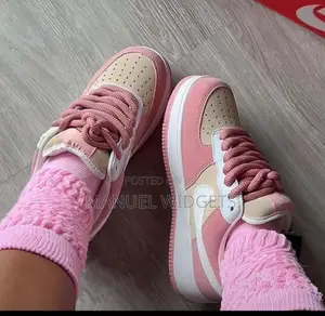 Nike Air Force 1 Swoosh Pink Sneakers