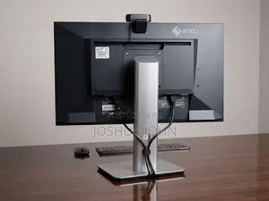 Clean EIZO ColorEdge Monitor With External Webcam & Stand