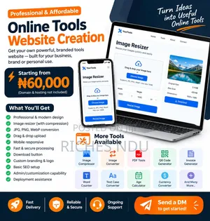 I Will Build Custom Online Tools & Web Apps | ₦60k–₦100k/Tool
